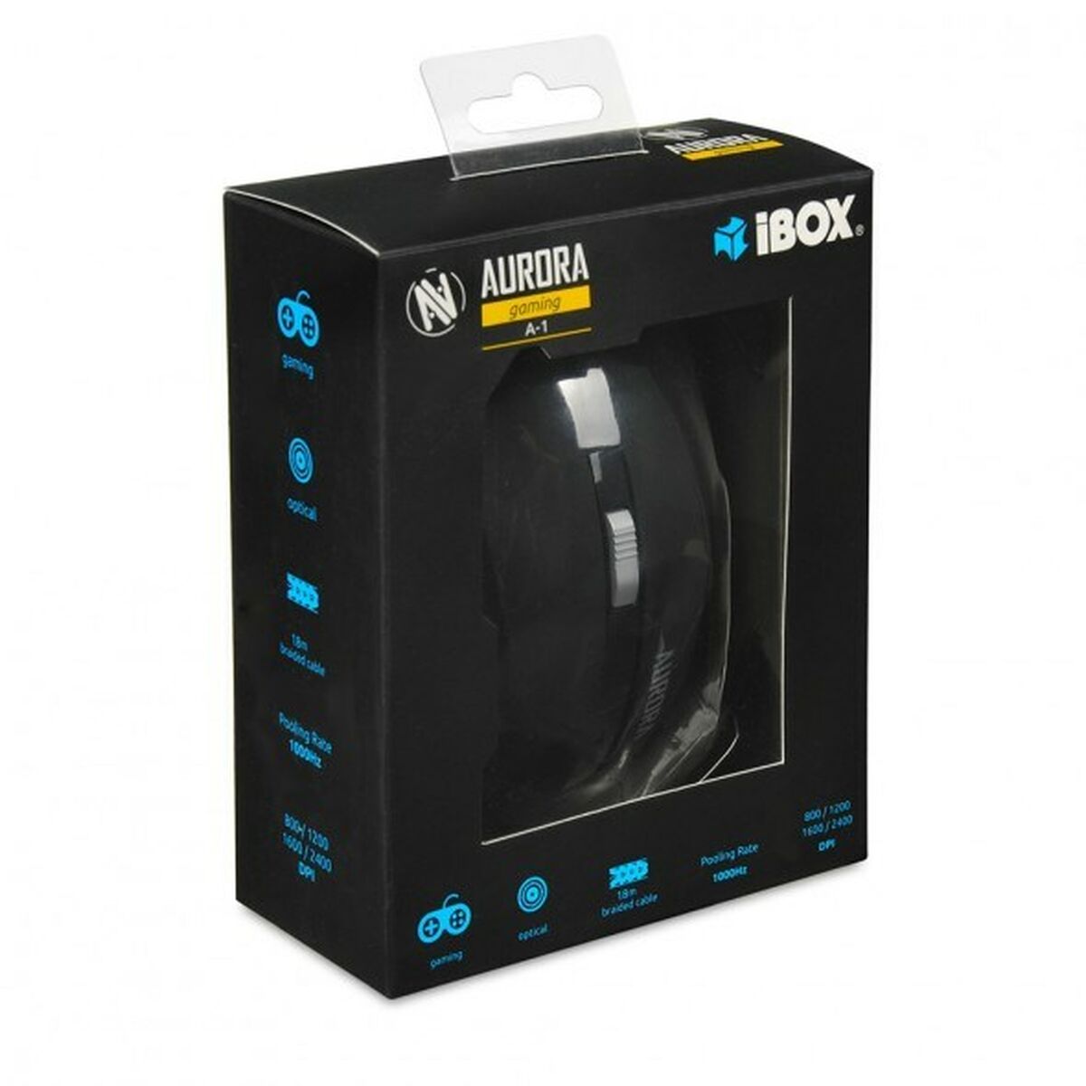 Optisk Mus Ibox Aurora A-1 Svart